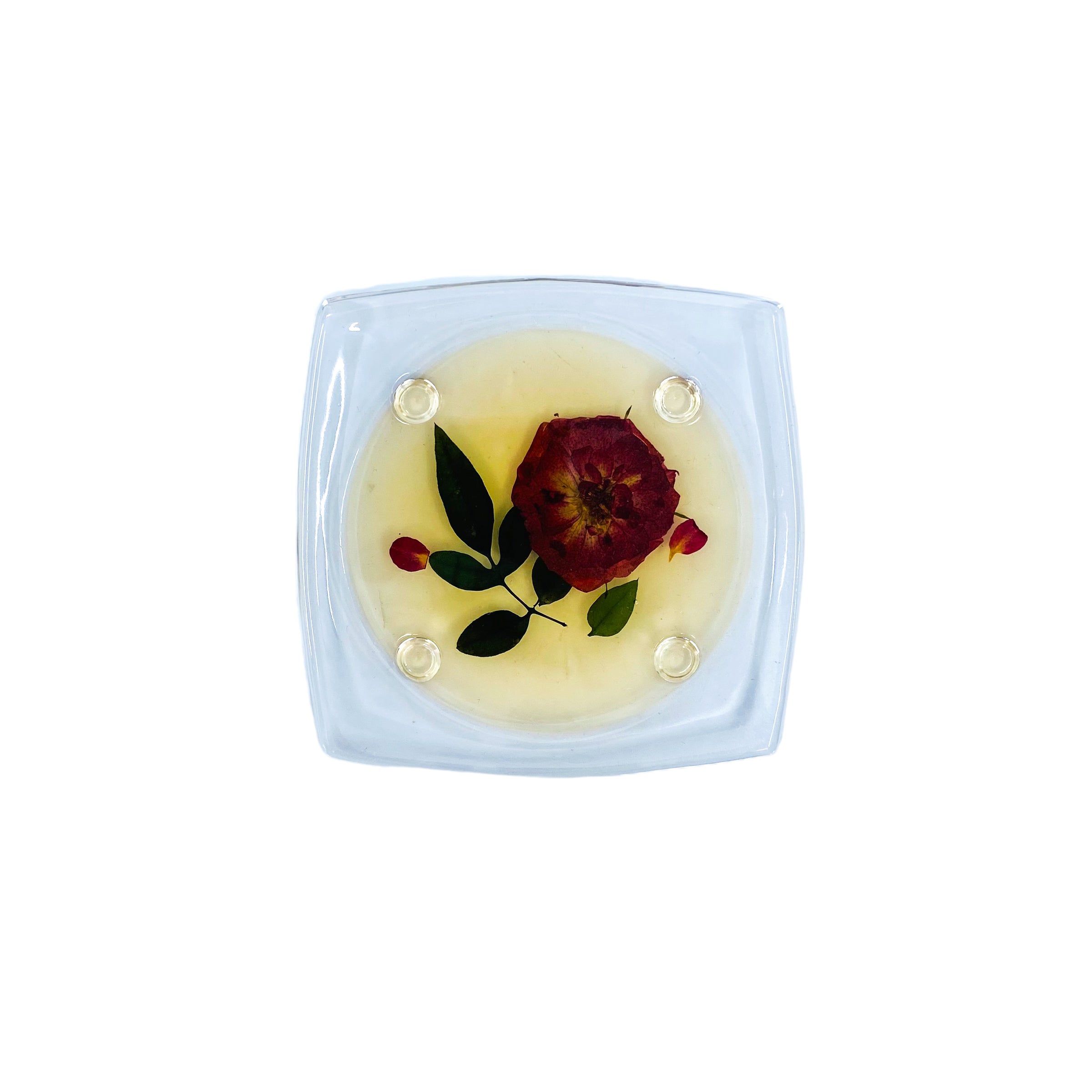 Pressed Flower Acrylic Coasters, Set of 6