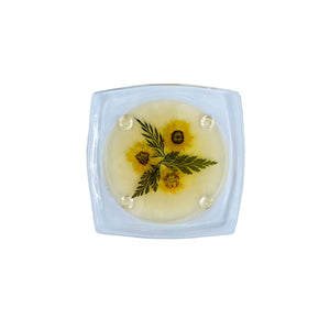 Pressed Flower Acrylic Coasters, Set of 6