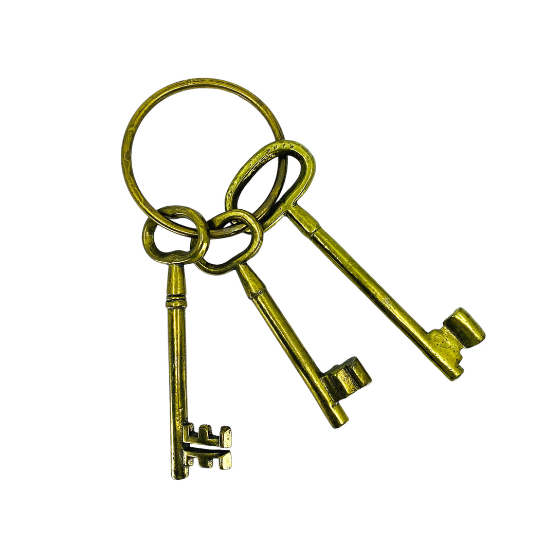 Vintage Large Brass Skeleton Keys