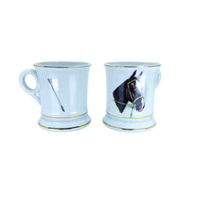 Vintage Lefton Horse Head Pedestal Mugs, Pair