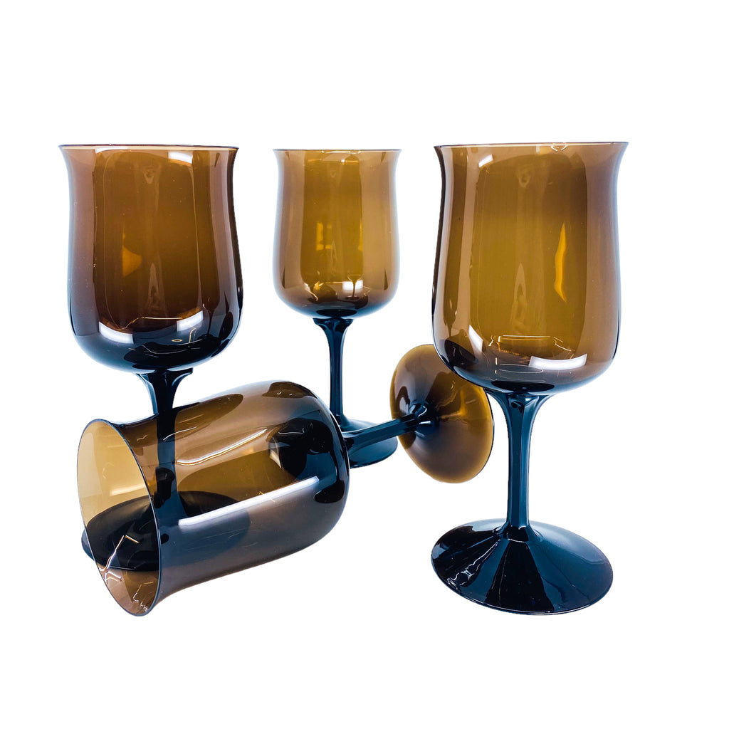 Lenox Espresso Brown Tulip Shaped Glasses