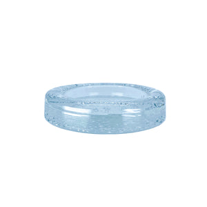 Large Heavy Round Pebbled Glass Bottle Coaster