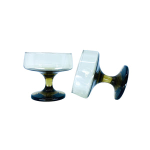 Vintage Libbey Glass Tawny Accent Champagne Coupes