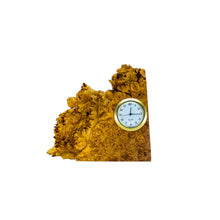 Maple Burl Quartz Clock, Signed 99’