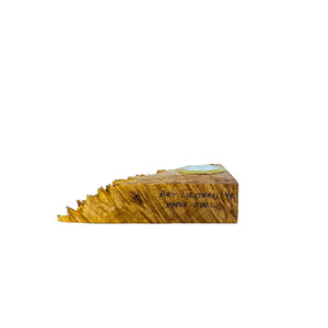 Maple Burl Quartz Clock, Signed 99’