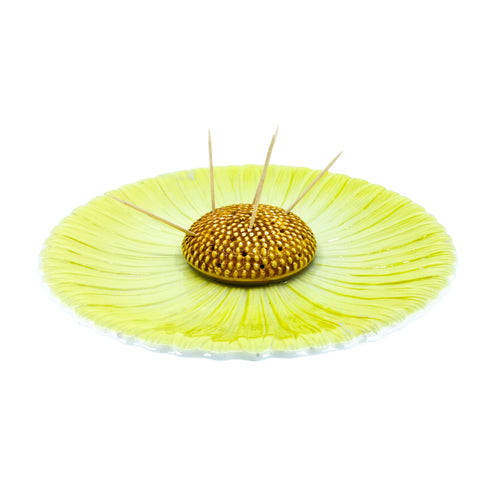 Antique Sunflower Serving Platter, Made in Italy by Bonwit Teller