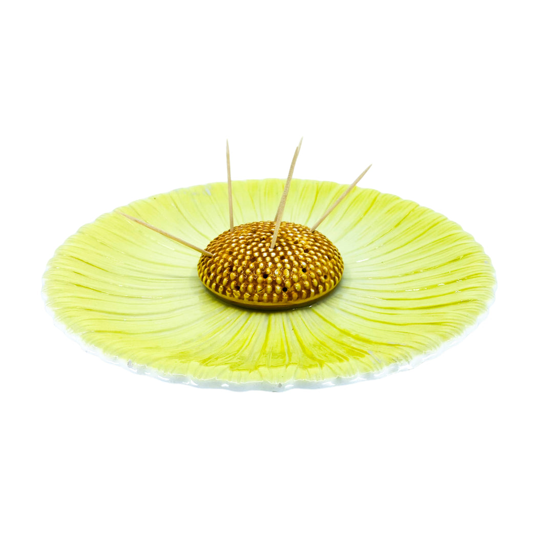 Antique Sunflower Serving Platter, Made in Italy by Bonwit Teller