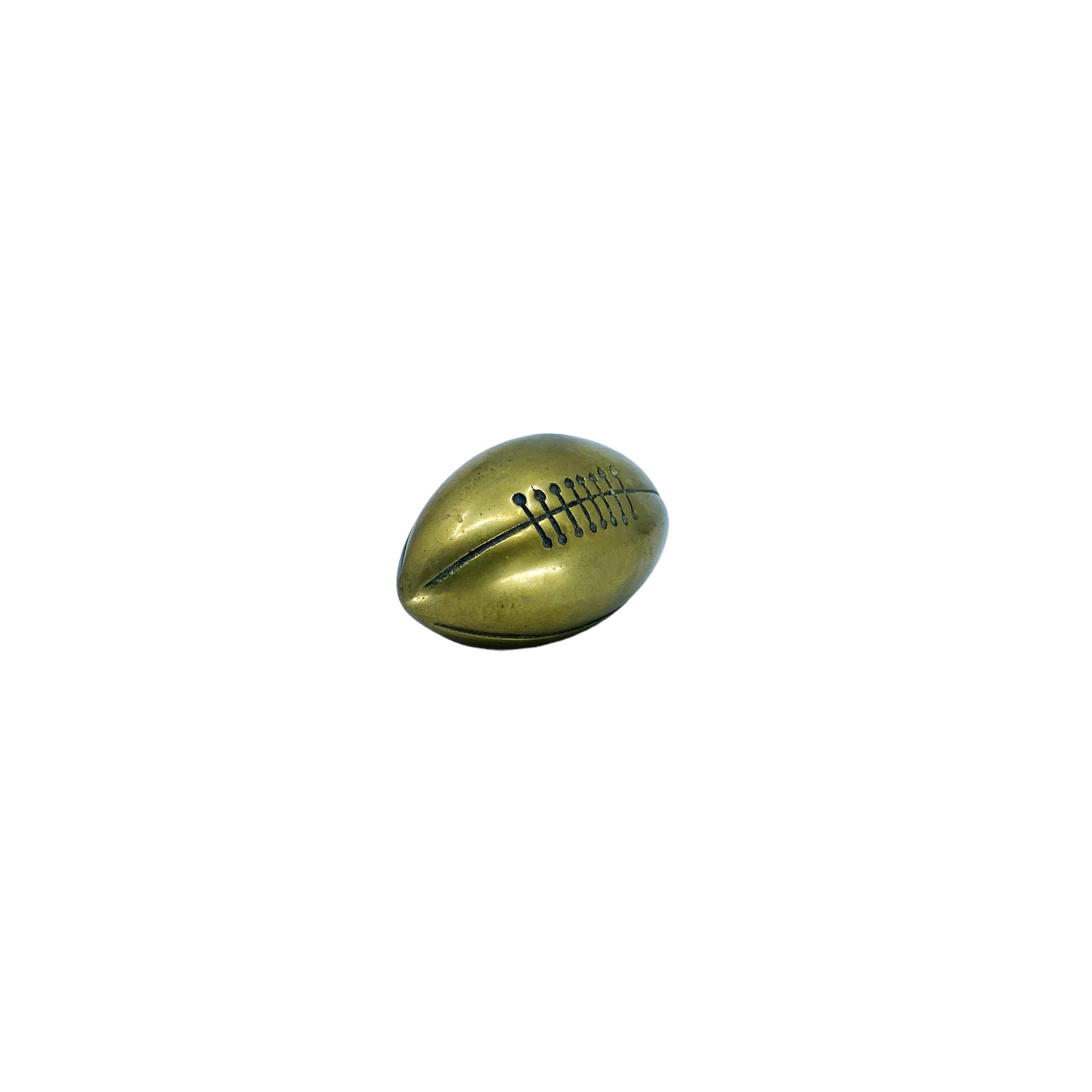 Vintage Brass Football Paperweight