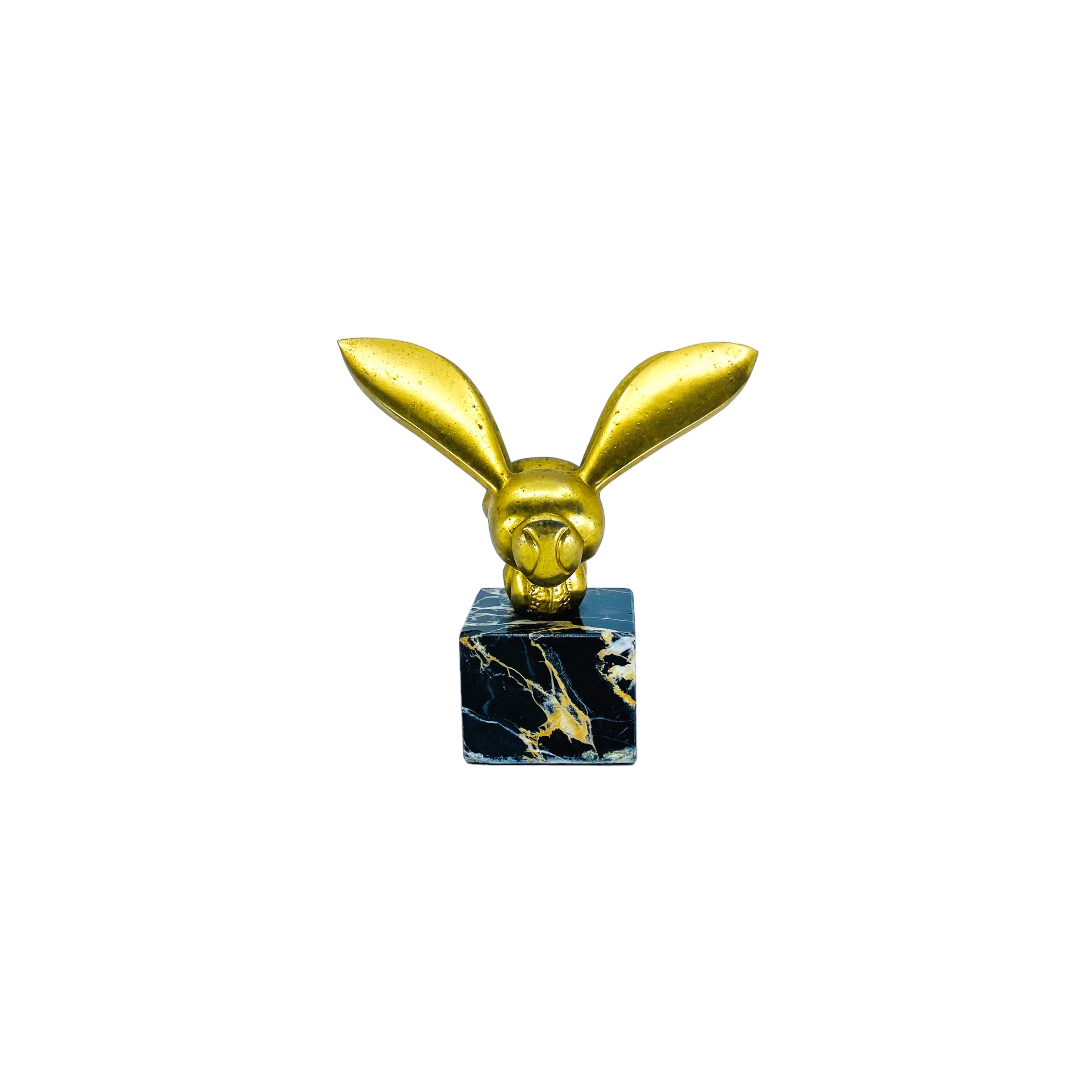 Vintage Gaston Lachaise Brass Bee Sculpture with Marble Base