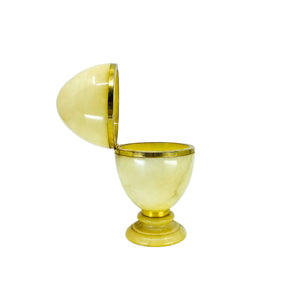 Genuine Alabaster Faberge Egg Trinket Box