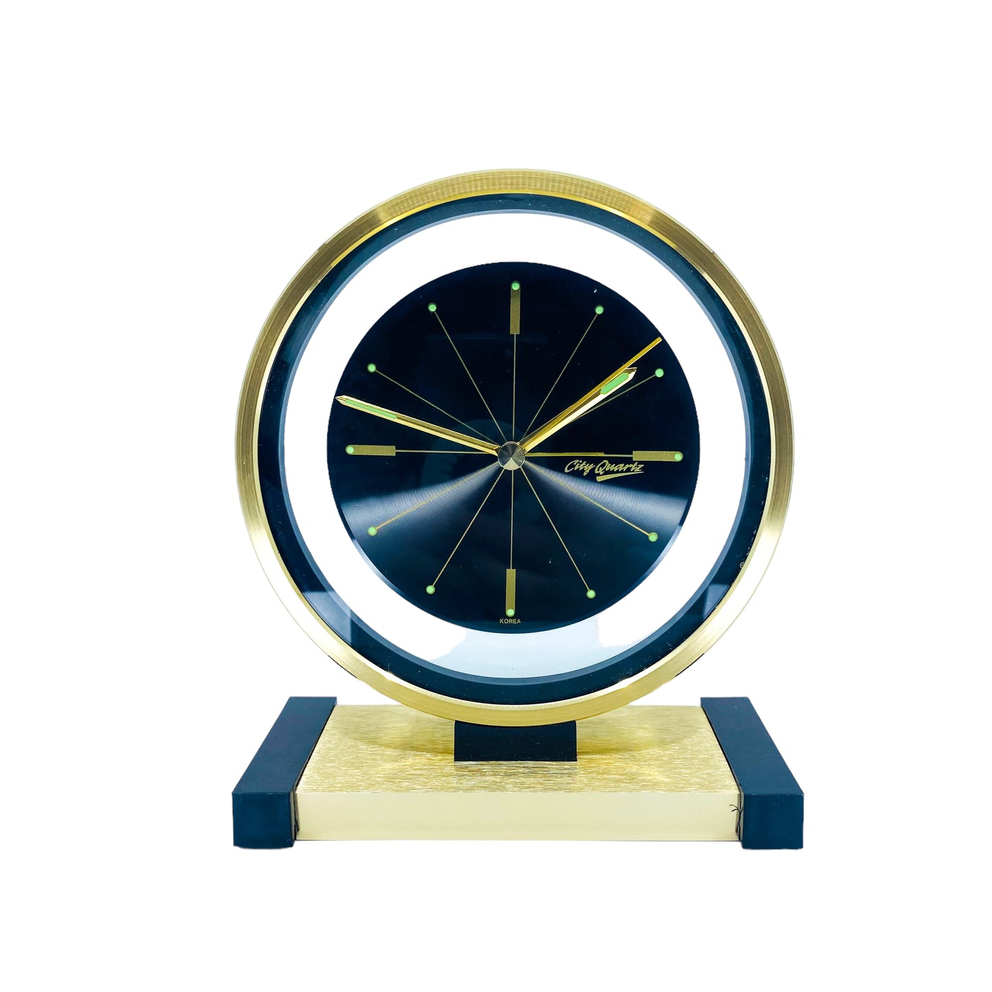 Atomic Starburst City Quartz Table Clock, styled after Eames Nelson