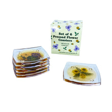 Pressed Flower Acrylic Coasters, Set of 6
