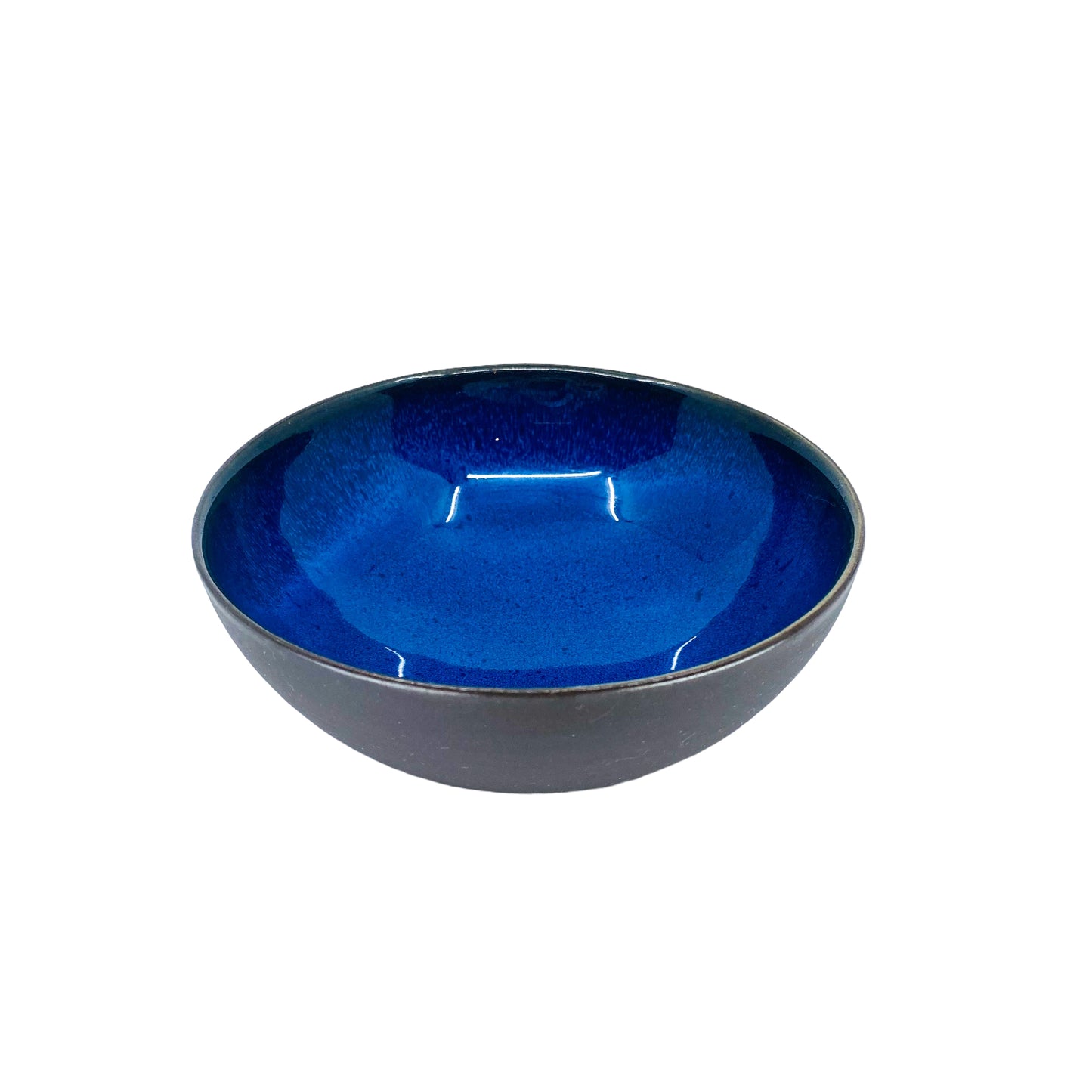 Vintage OMC Japan Blue Ceramic Glazed Bowl