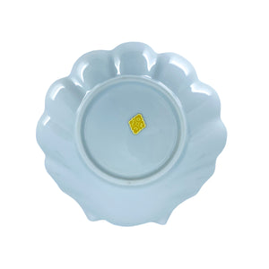 White Ceramic Shell Plate by OMC Japan
