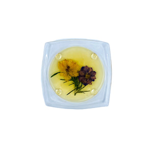 Pressed Flower Acrylic Coasters, Set of 6