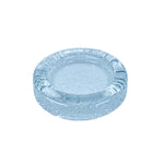Large Heavy Round Pebbled Glass Ashtray