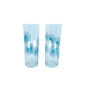 Rare Vintage IKEA Atomic Sunburst Snäll Turquoise Tom Collins Highball Glasses, Set of 6
