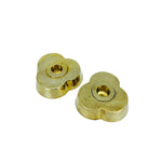 Andrea by Sadek Brass Flower Candle Holders, Pair