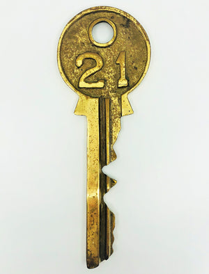 Heavy & Large Brass Key Marked "21"