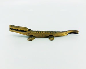 Vintage Brass Crocodile/Alligator Figurine-Nutcracker