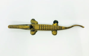 Vintage Brass Crocodile/Alligator Figurine-Nutcracker