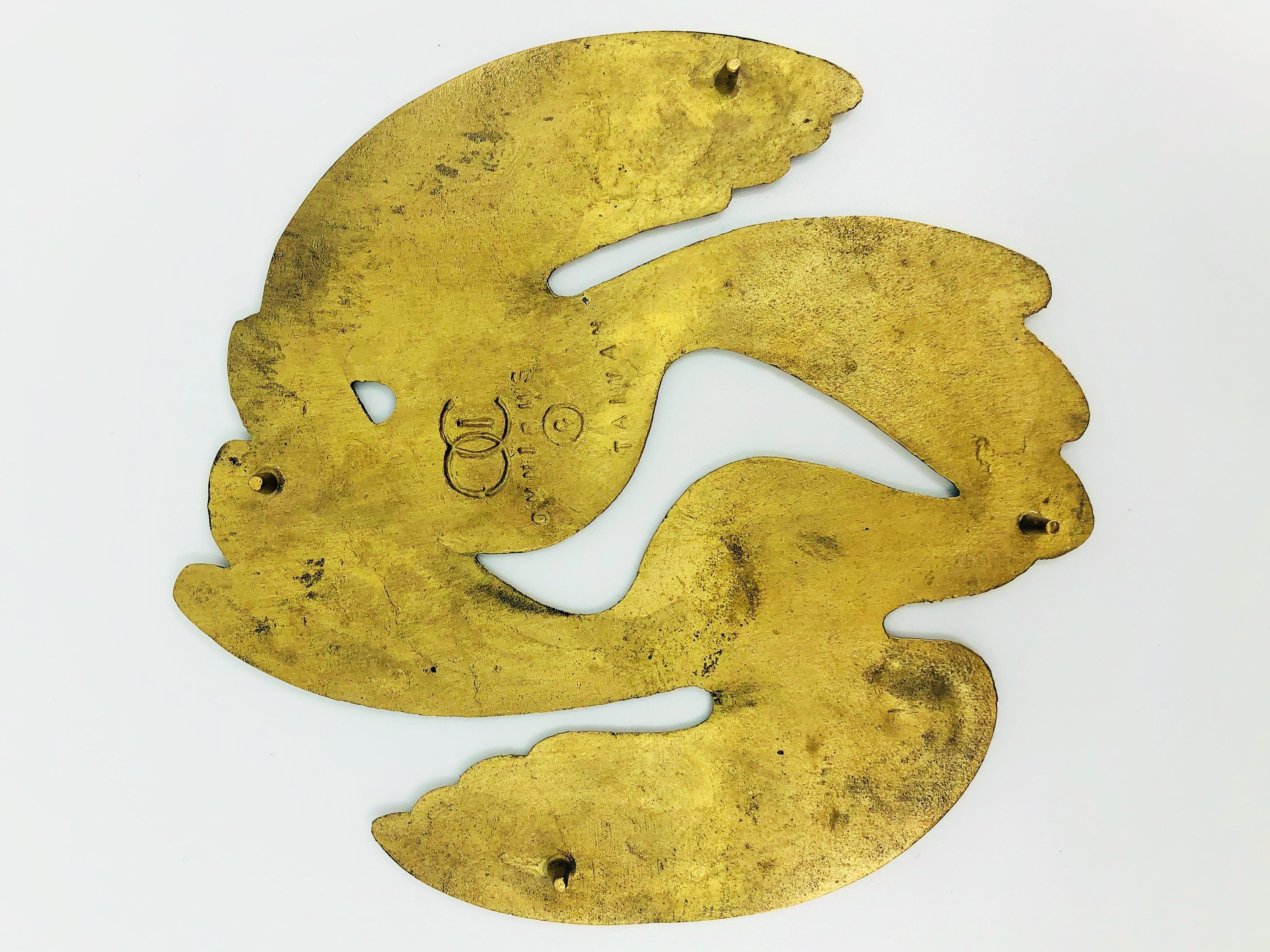Lovebirds Brass Trivet