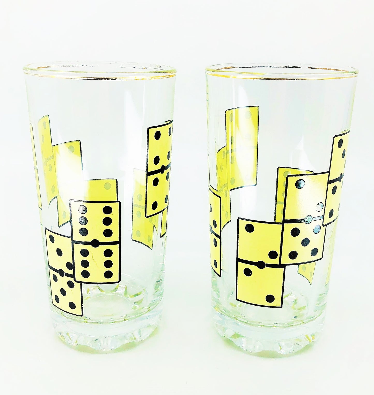 S/2 Domino Drinking Glasses