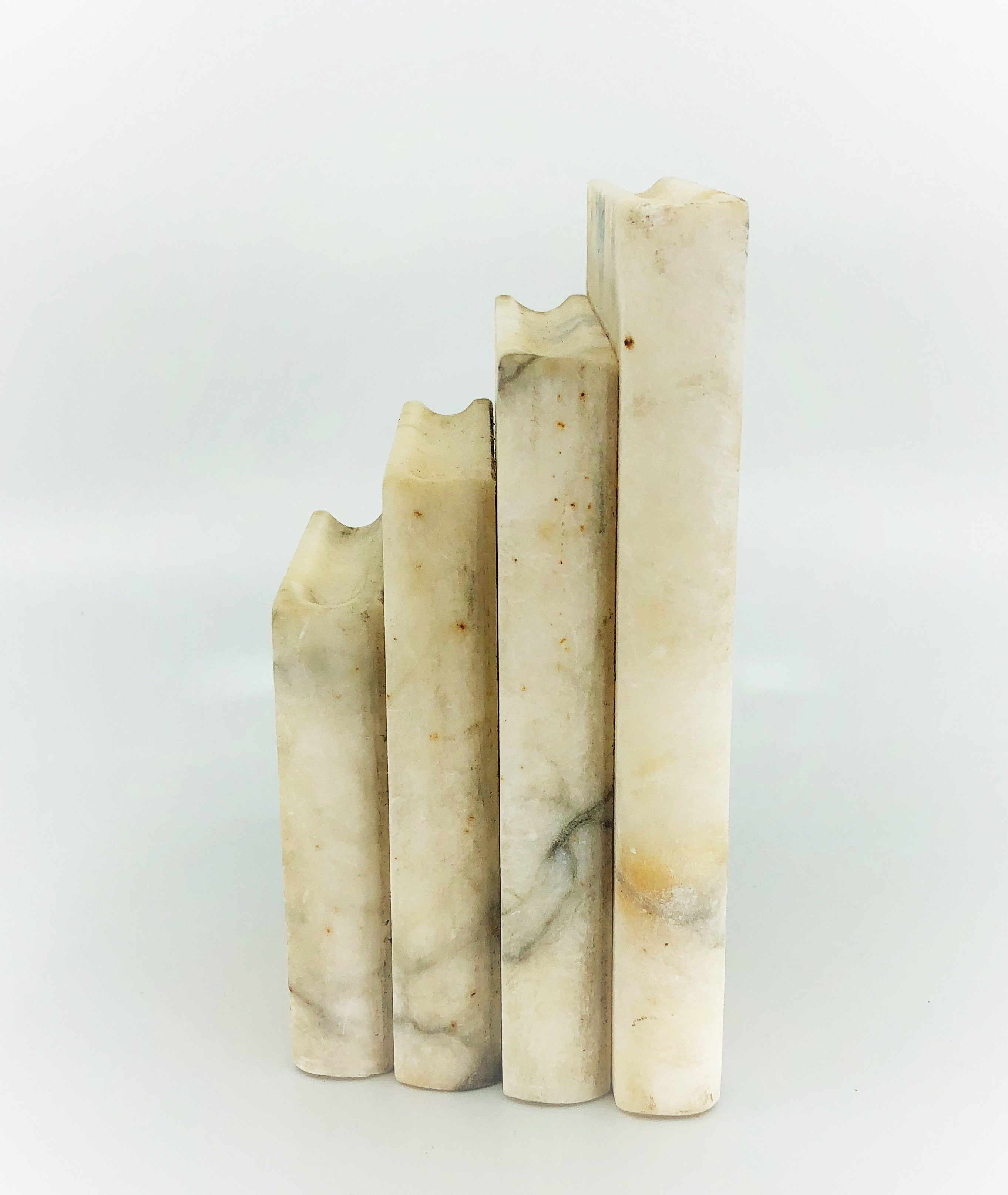Vintage Italian Marble Stacked Books Bookend