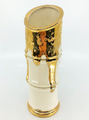 Savoy China 24K Weeping Gold Bamboo Vase