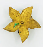 Vintage Brass Figural Flower Candle Holder