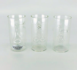 Hand Blown Designer Shot Glasses, Set of 3