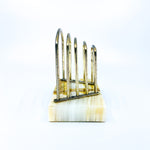 Onyx & Brass Mail Holder