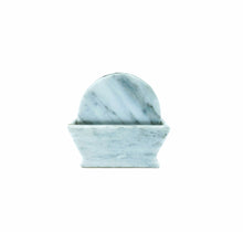 White Marble Coaster Set, Set of 6