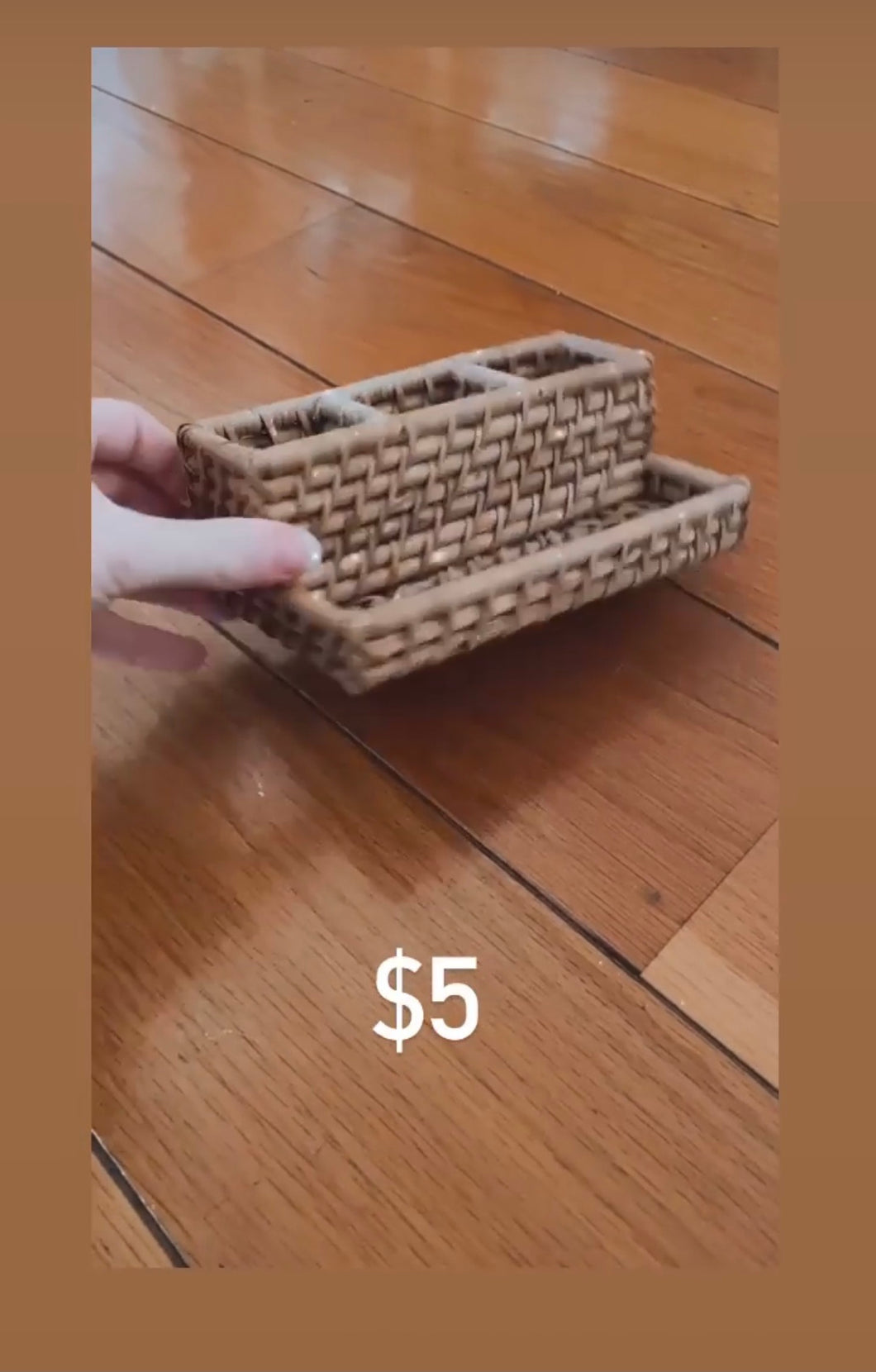 Wicker Desk Organizer
