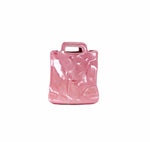 Mini Pink Ceramic Bag Vase