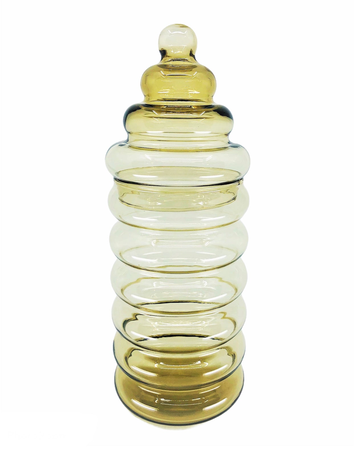 Holmegaard Primula Smoked Glass Jar, Designed by Jacob Bang