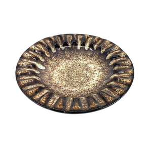 Large Studio Pottery Round Brown Ashtray