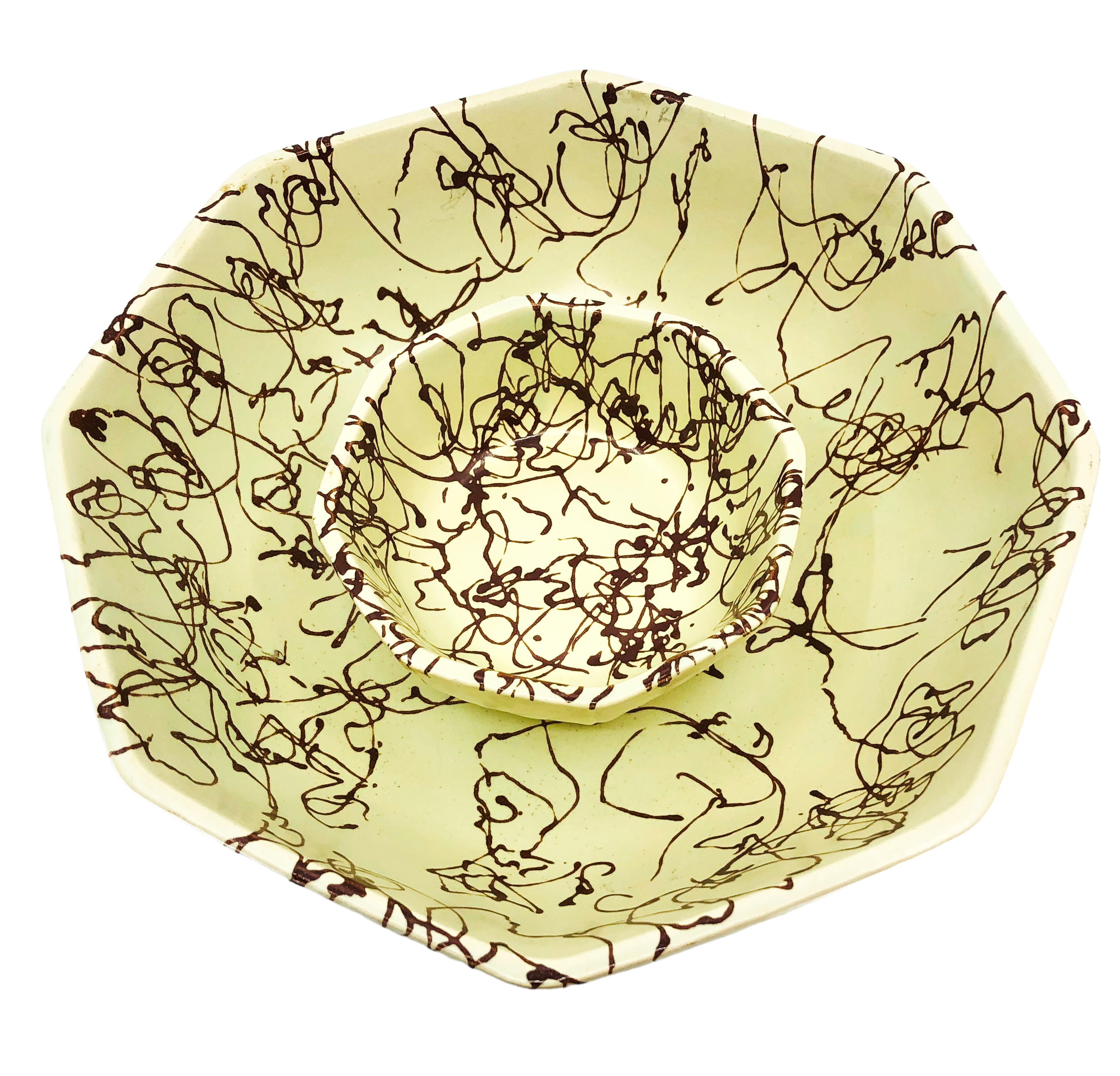 California Art Pottery Chip + Dip Set