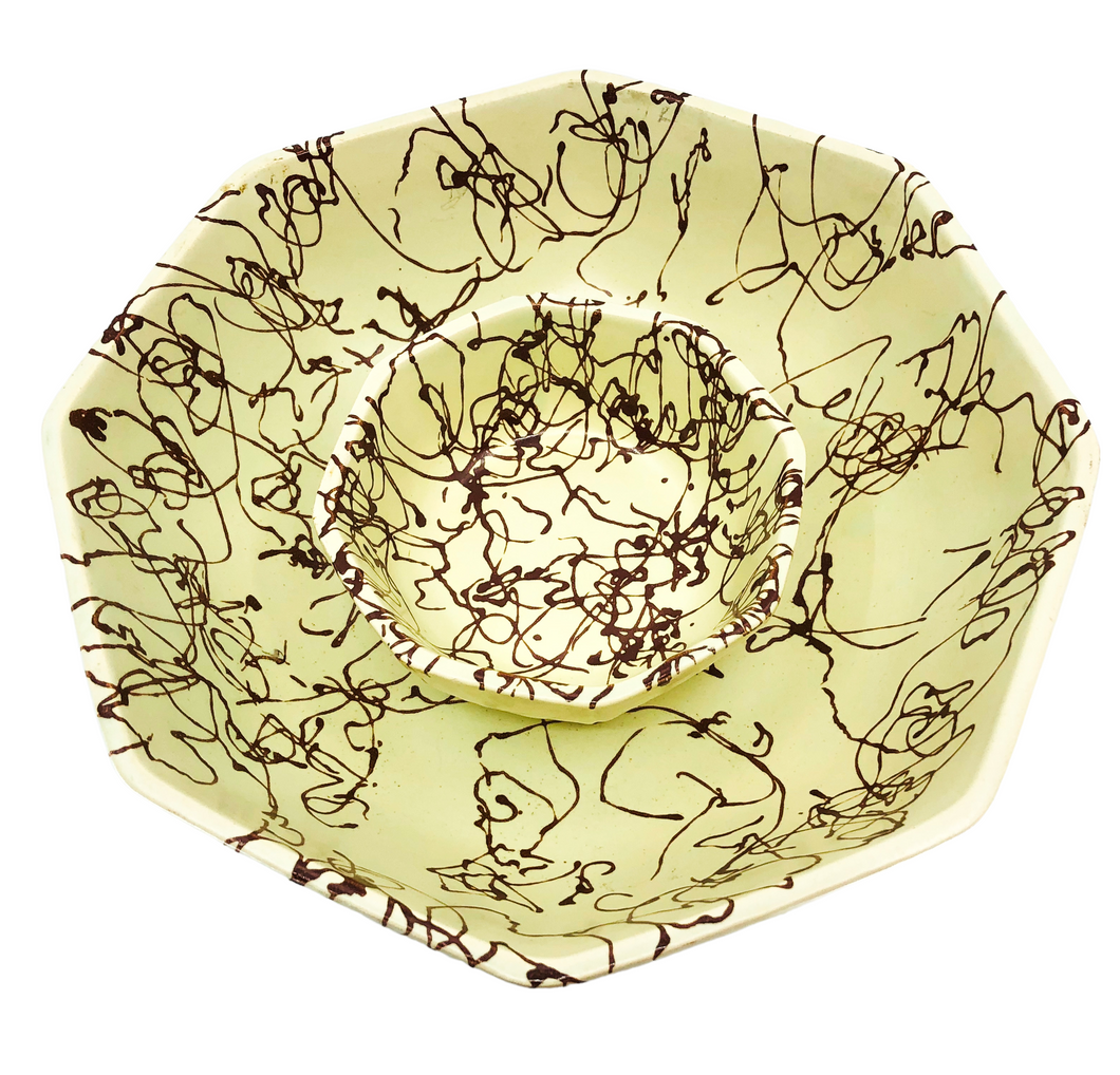 California Art Pottery Chip + Dip Set