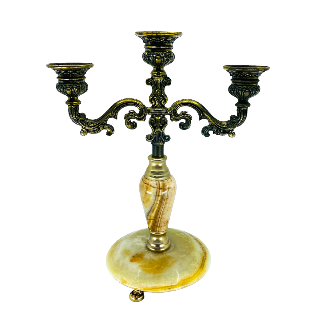Onyx Footed Candelabra