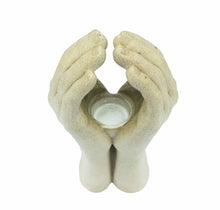 Cupping Hands Ceramic Candle Holder