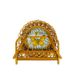 Vintage Butterfly Wicker Coaster Set