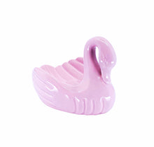 Pink Ceramic Swan Dish