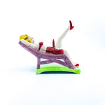 Vintage Naughty Ashtray with Swinging Leg & Fan