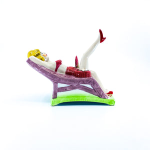 Vintage Naughty Ashtray with Swinging Leg & Fan
