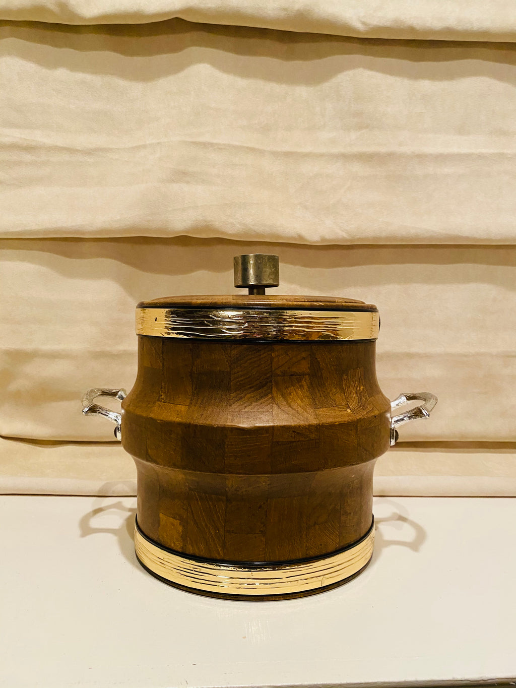 Shelton Ware Vinyl Wood Ice Bucket