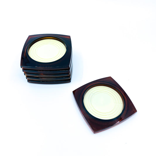 Acrylic “Tortoise Shell” Coasters, Set of 6