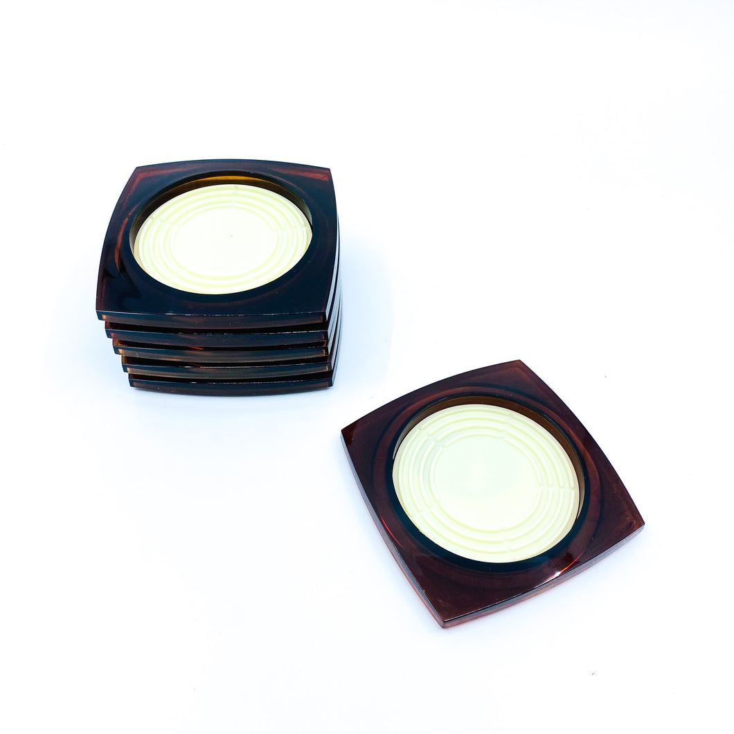 Acrylic “Tortoise Shell” Coasters, Set of 6