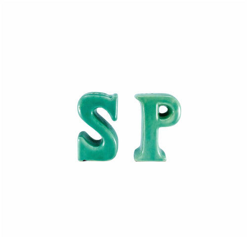 Green S & P Salt and Pepper Shakers