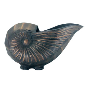 Nautical Cast Iron Seashell Vase